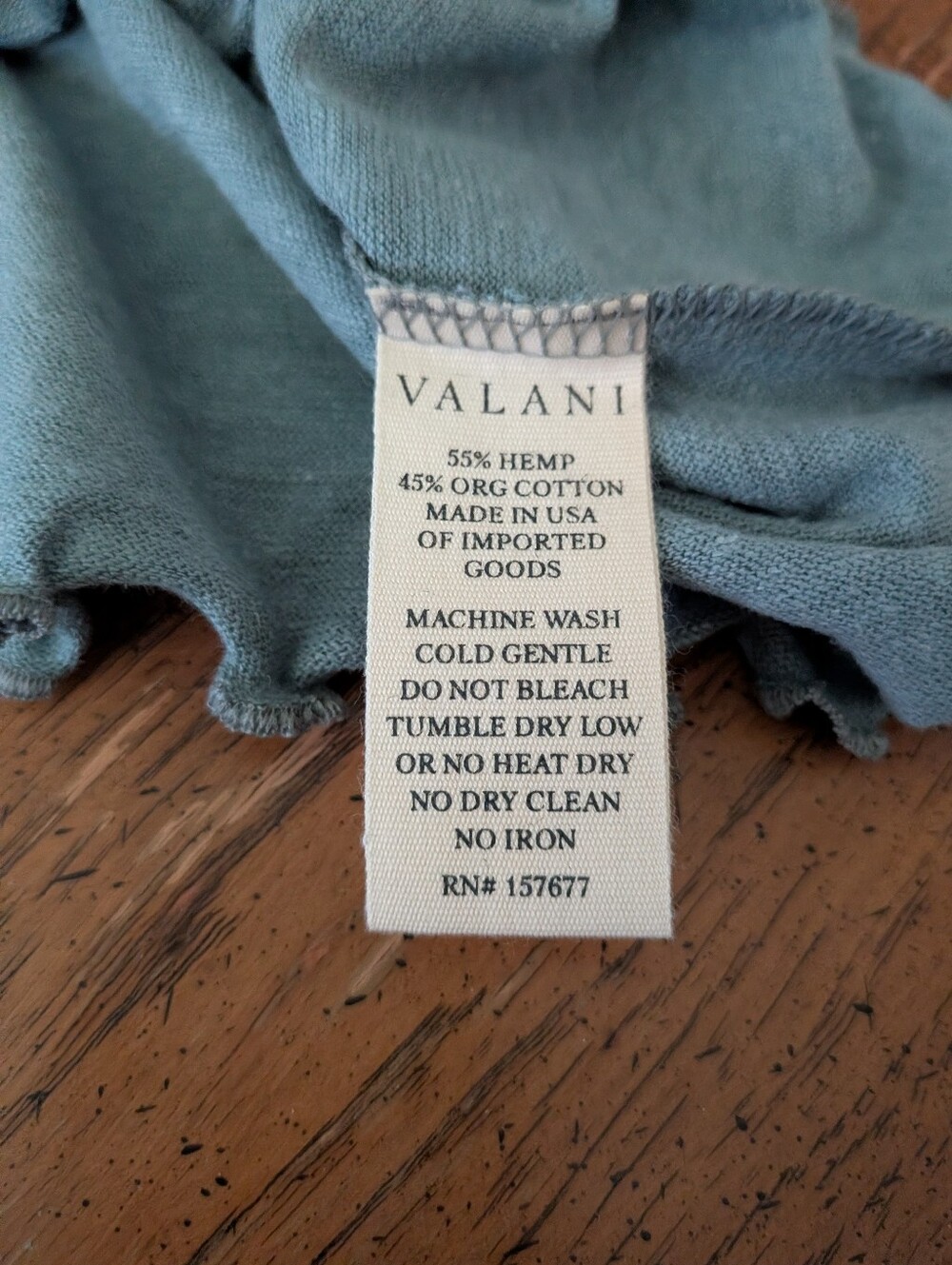Light Blue Ruffle-Edge Top - Picture 4 of 5